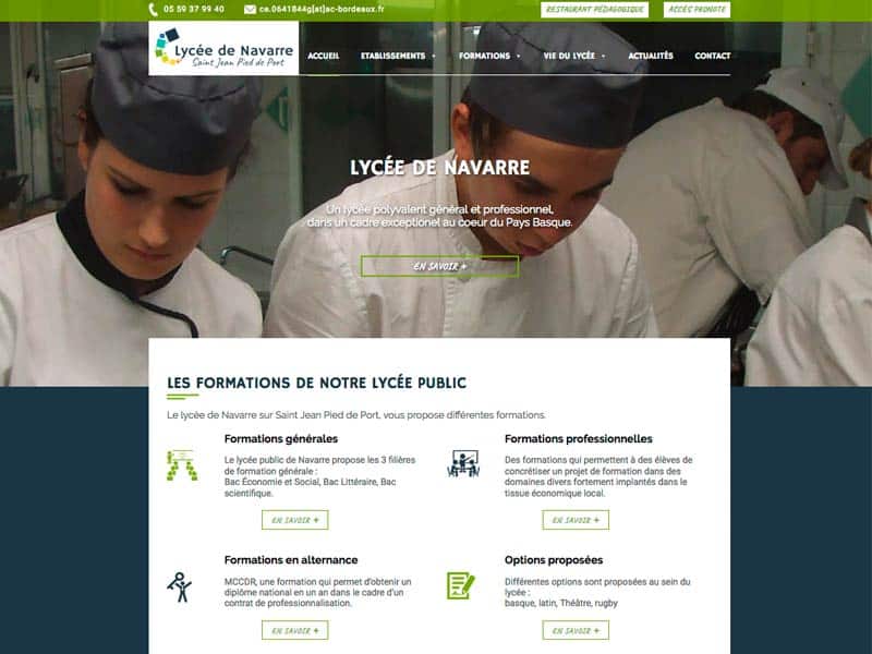 agence web etablissement scolaire pau